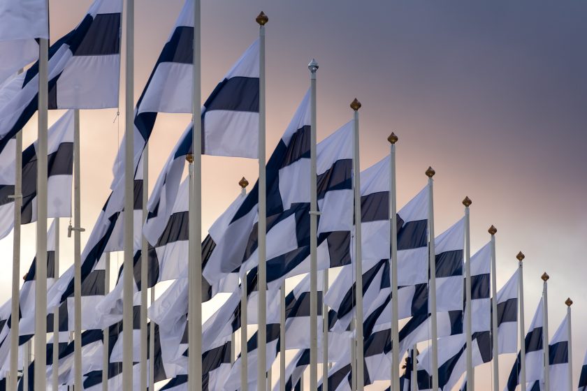 Finnische Flaggen