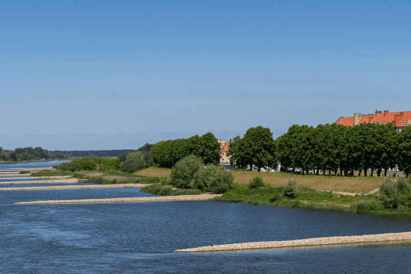 Landschaft auf der polnischen Seite der Oder