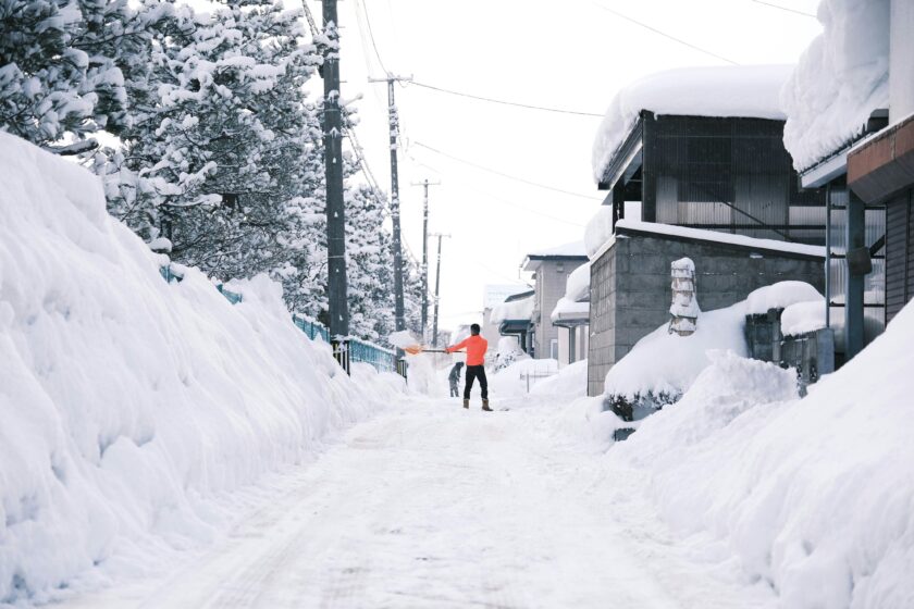 Schneeschippen in Japan